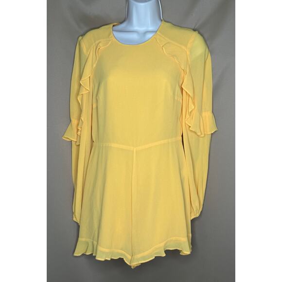 Jay Godfrey Yellow Georgette Oconnor Romper 2 - Picture 7 of 12
